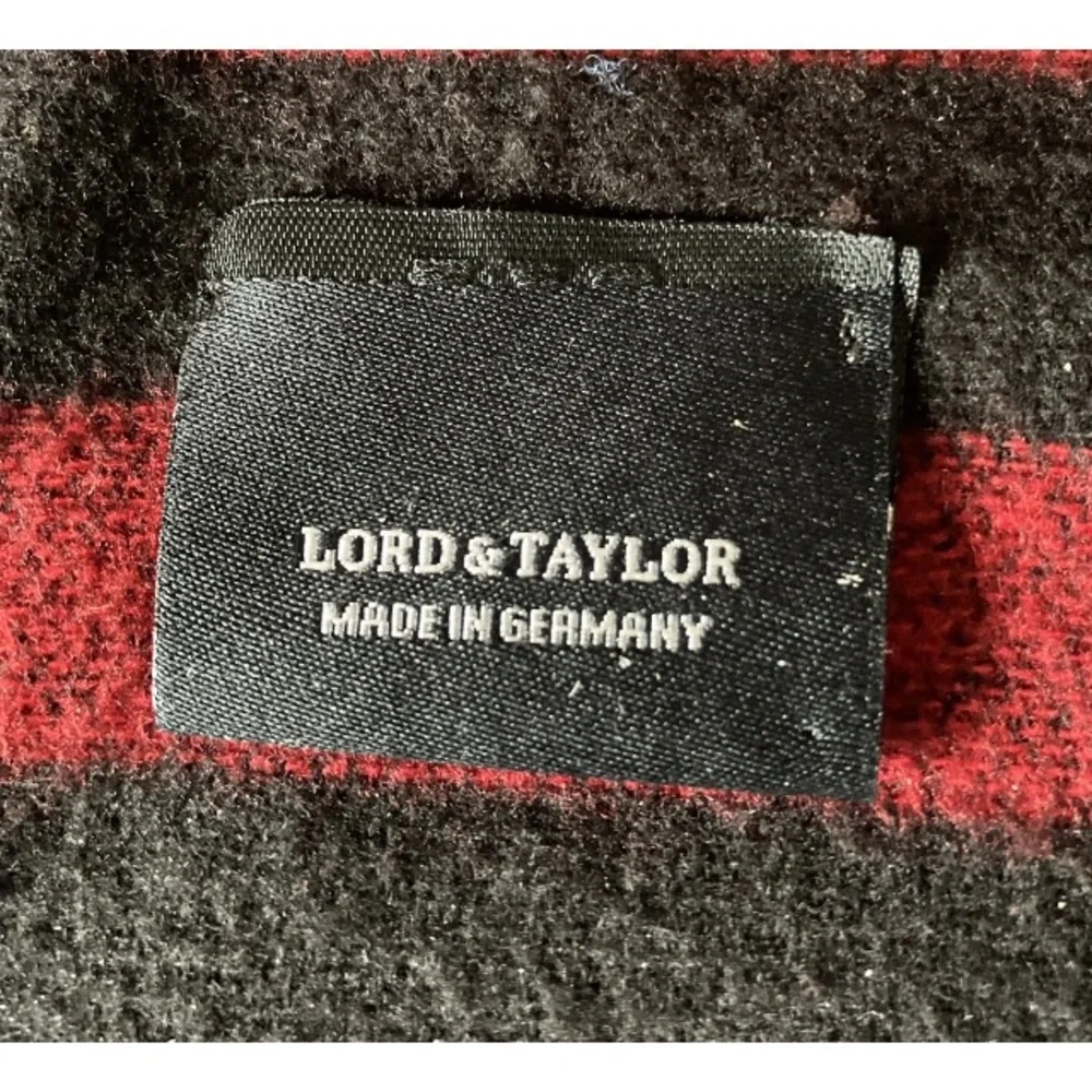 Lord & Taylor Vintage Soft Warm 100% Acrylic Striped Fringe Hem Scarf Multicolor